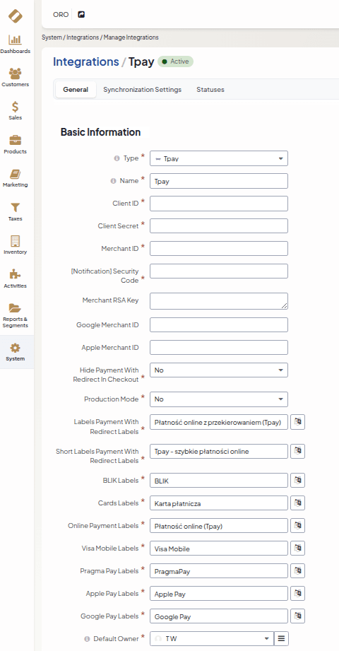 Podstawowa konfiguracja