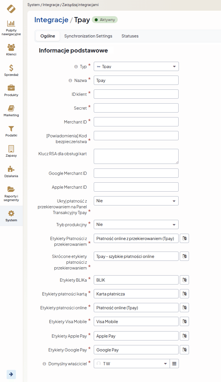 Podstawowa konfiguracja