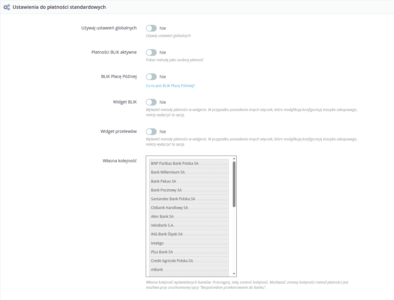 Płatność standardowa