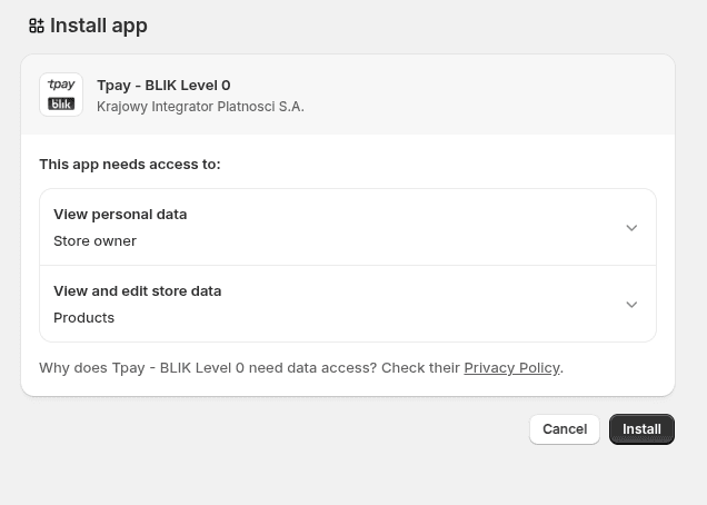 Installation step two