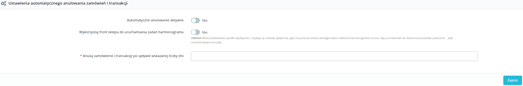 Anulowanie transakcji